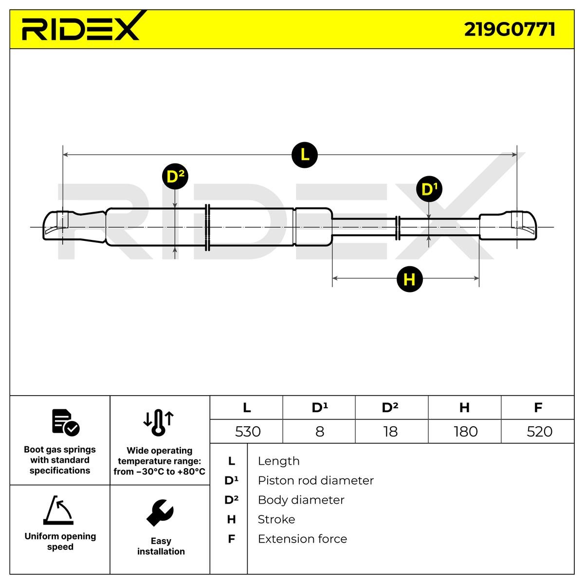 RIDEX Boot struts 219G0771 buy online