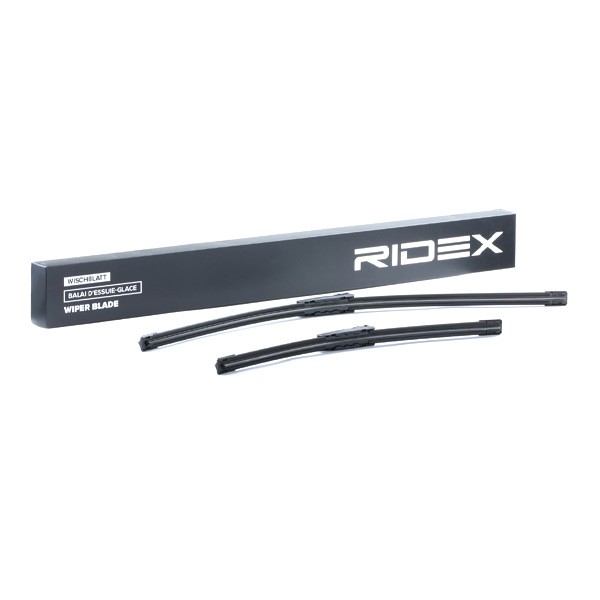 RIDEX 298W0274 Wiper blade 650, 430 mm Front, Flat wiper blade, Beam, with spoiler, for left-hand drive vehicles, 26/17 Inch
