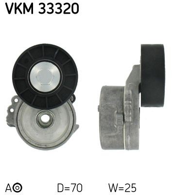 SKF VKM 33320 Tensioner pulley, v-ribbed belt VOLVO S40 1999 in original quality