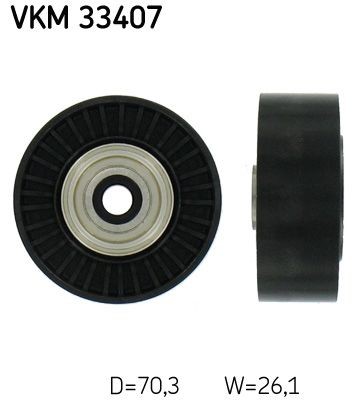 SKF VKM 33407 Deflection / Guide Pulley, v-ribbed belt