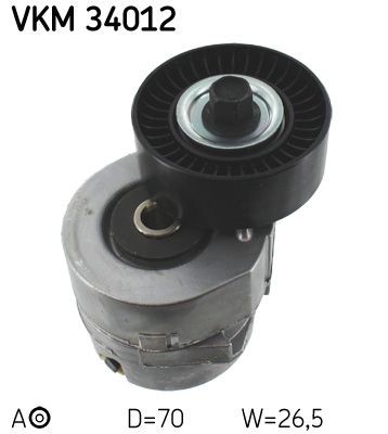 SKF Ø: 70mm, Width: 26mm Tensioner pulley, v-ribbed belt VKM 34012 buy