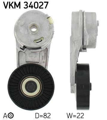SKF VKM34027 Tensioner pulley, v-ribbed belt Opel Zafira f75 2.2 16V 147 hp Petrol 2002 price