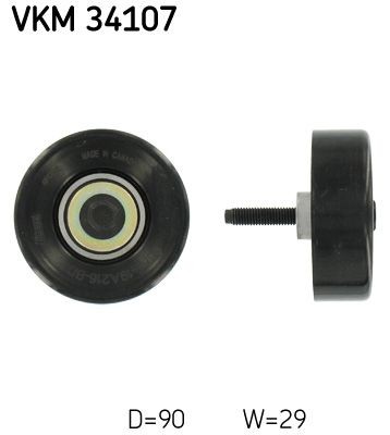SKF VKM34107 Deflection / Guide Pulley, v-ribbed belt 98FF-19A216-BB