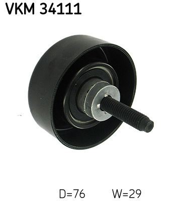 SKF with fastening material Ø: 76mm Deflection / Guide Pulley, v-ribbed belt VKM 34111 buy