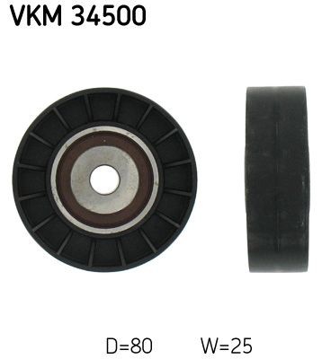 SKF VKM 34500 Deflection / Guide Pulley, v-ribbed belt