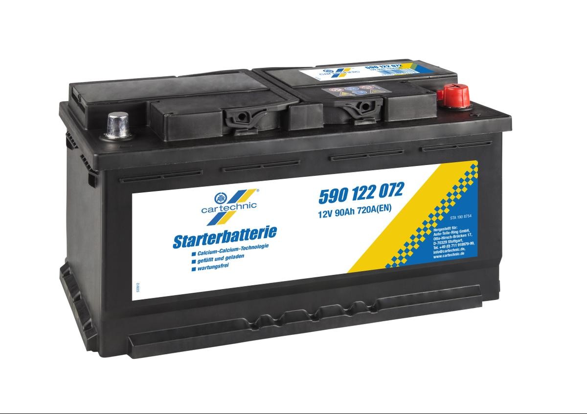 40 27289 00624 6 CARTECHNIC Car battery NISSAN 12V 80Ah 740A B13 Lead-acid battery