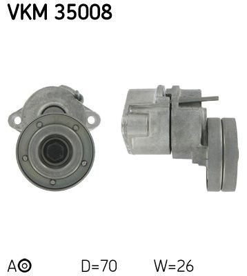 Opel ASTRA Tensioner pulley, v-ribbed belt 1364467 SKF VKM 35008 online buy