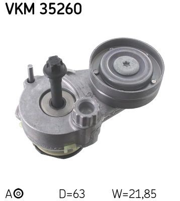 Original SKF Belt tensioner pulley VKM 35260 for OPEL ASTRA