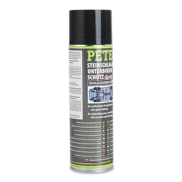 PETEC 73250 Stone Chip Protection aerosol, Capacity: 500ml, black