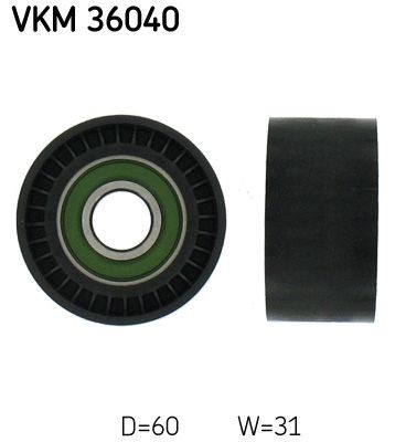 SKF VKM36040 Deflection / Guide Pulley, v-ribbed belt 8200947837