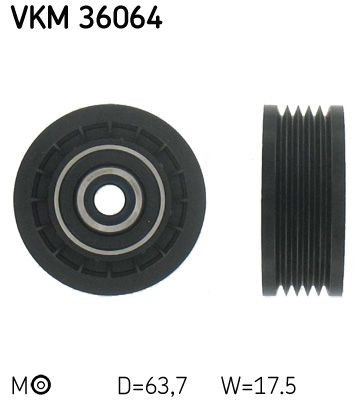 Original VKM 36064 SKF Tensioner pulley, v-ribbed belt OPEL