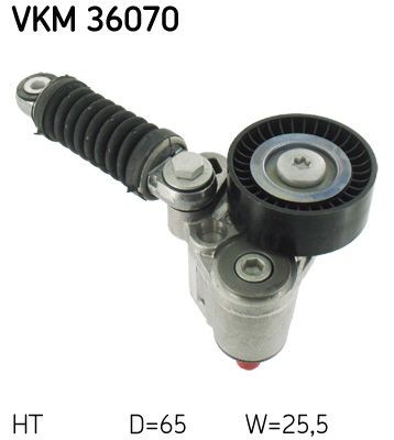 SKF Ø: 65mm, Width: 26mm Tensioner pulley, v-ribbed belt VKM 36070 buy