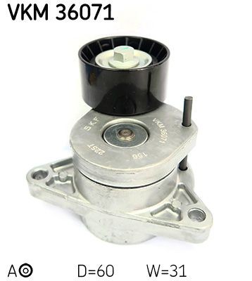 Original VKM 36071 SKF Tensioner pulley, v-ribbed belt OPEL