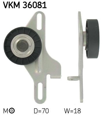Original VKM 36081 SKF Tensioner pulley, v-ribbed belt RENAULT