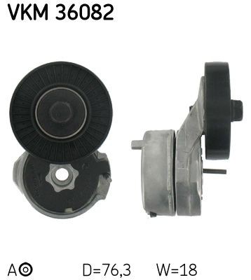 Original VKM 36082 SKF Belt tensioner pulley RENAULT