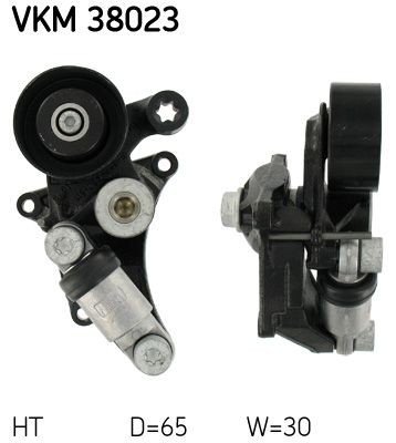 SKF Ø: 65mm, Width: 30mm Tensioner pulley, v-ribbed belt VKM 38023 buy
