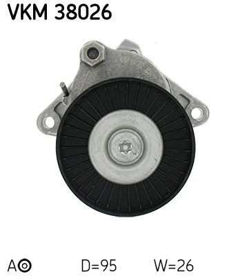 VKM38026 Tensioner pulley, v-ribbed belt SKF VKM 38026 review and test