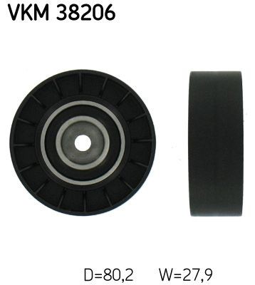 SKF VKM 38206 Deflection / Guide Pulley, v-ribbed belt