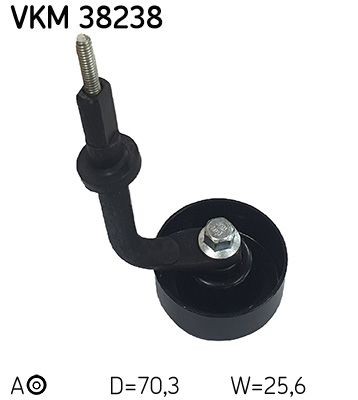 SKF Ø: 70,3mm, Width: 25,6mm Tensioner pulley, v-ribbed belt VKM 38238 buy