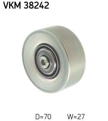 VKM38242 Deflection / Guide Pulley, v-ribbed belt VKM 38242 SKF with fastening material