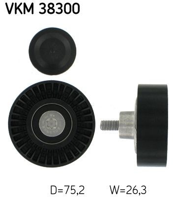 Original SKF Deflection / guide pulley, v-ribbed belt VKM 38300 for BMW 5 Series