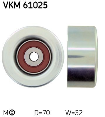 SKF VKM 61025 Deflection / guide pulley, v-ribbed belt TOYOTA PASEO 1995 in original quality