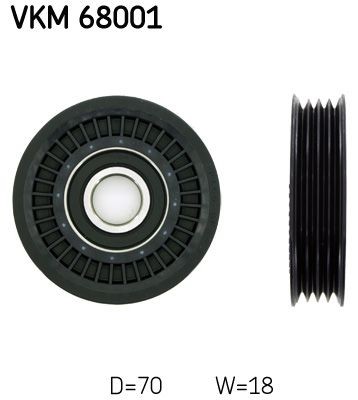 VKM68001 Deflection / Guide Pulley, v-ribbed belt VKM 68001 SKF