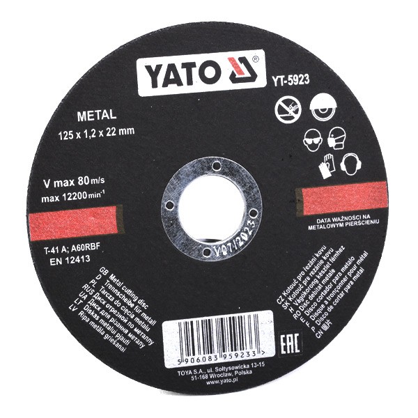 Image of YATO Cutting Disc, angle grinder YT-5923