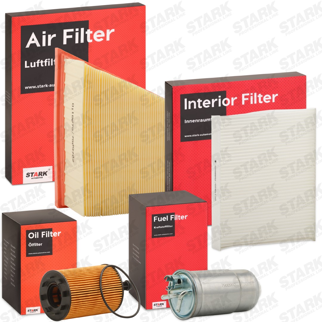 STARK with air filter, without oil drain plug, Filter Insert, In-Line Filter, Pollen Filter, four-piece Filter set SKFS-1880164 buy