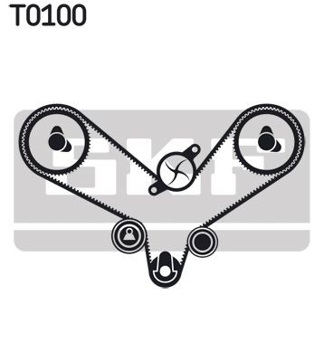 SKF Timing belt pulley set VKMA 01201