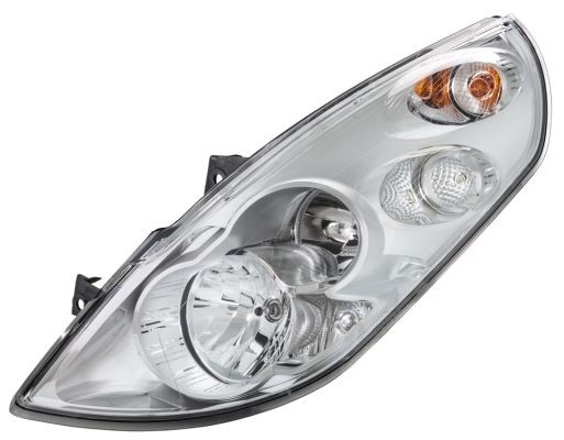 HELLA 1ER 010 117-191 Headlight Left, W5W, PY21W, H7/H1, Halogen, FF, 12V, with indicator, with high beam, with position light, with low beam, for right-hand traffic, without motor for headlamp levelling, with bulbs