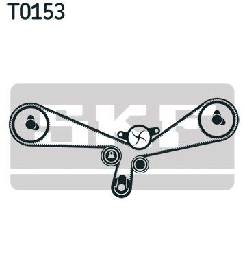 VKM 11202 SKF Number of Teeth: 253, with tensioner pulley damper, with trapezoidal tooth profile Width: 30mm Timing belt set VKMA 01902 buy