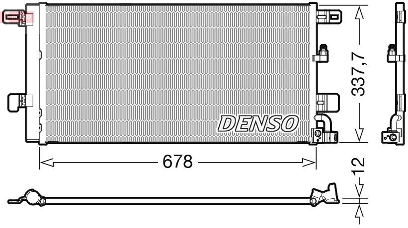 Audi A6 Air conditioning condenser DENSO DCN02001 cheap