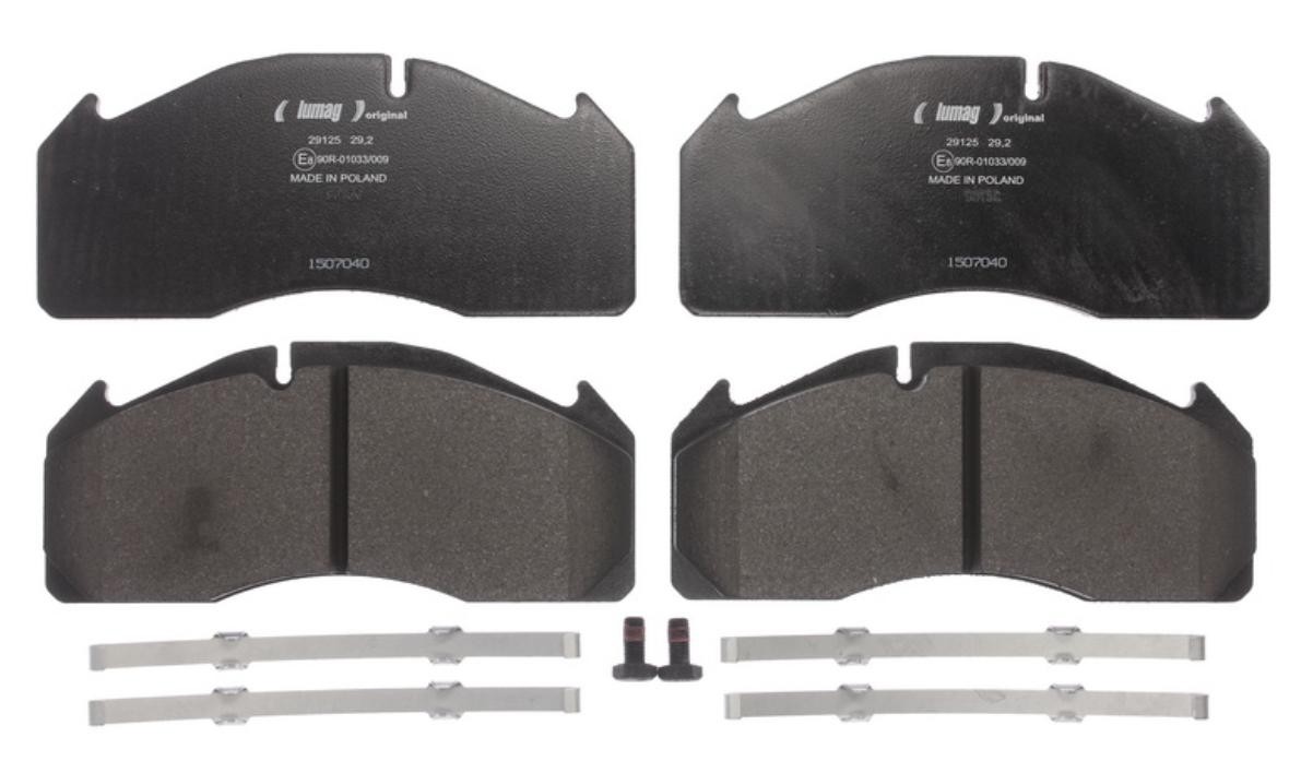 29125 LUMAG not prepared for wear indicator Height: 111,2mm, Thickness: 29,0mm Brake pads 29125 00 901 00 buy