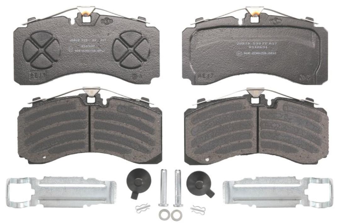 Set of brake pads KNORR-BREMSE prepared for wear indicator - K097533K50