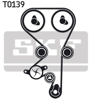 VKM 15202 SKF VKMA05223 Timing belt tensioner pulley 09 158 004