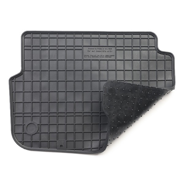 FROGUM 0015 Floor liners Rubber, Front and Rear, Quantity: 4, black, Tailored