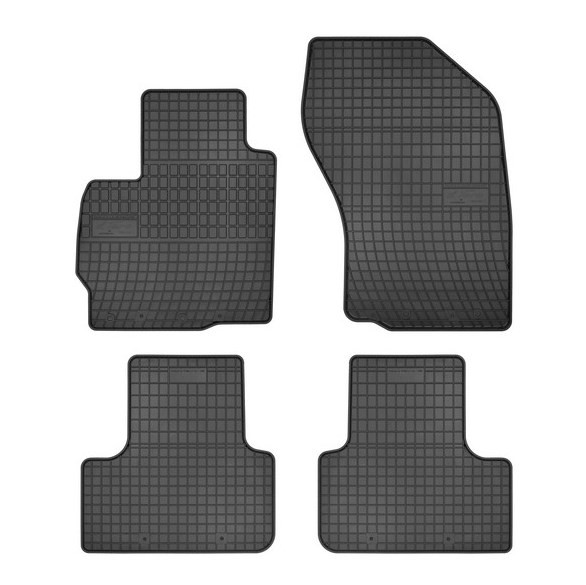 FROGUM 0480 Floor mats Rubber, Front and Rear, Quantity: 4, black, Tailored