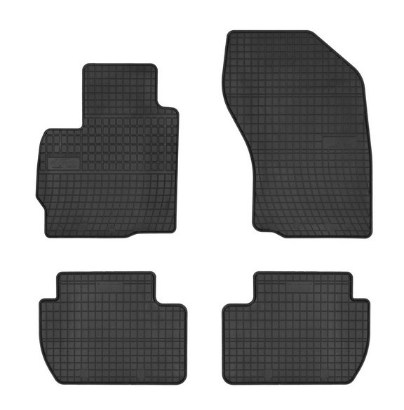 FROGUM 0482 Floor mats Rubber, Front and Rear, Quantity: 4, black, Tailored