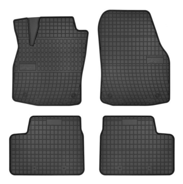 0694 FROGUM Floor mats OPEL Rubber, Front and Rear, Quantity: 4, black, Tailored