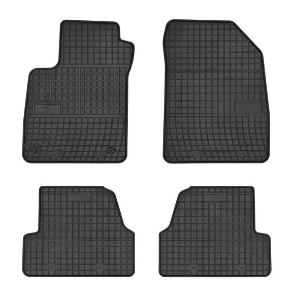 0708 FROGUM Floor mats OPEL Rubber, Front and Rear, Quantity: 4, black, Tailored