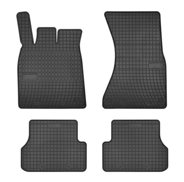 FROGUM 0730 Floor mats Rubber, Front and Rear, Quantity: 4, black, Tailored