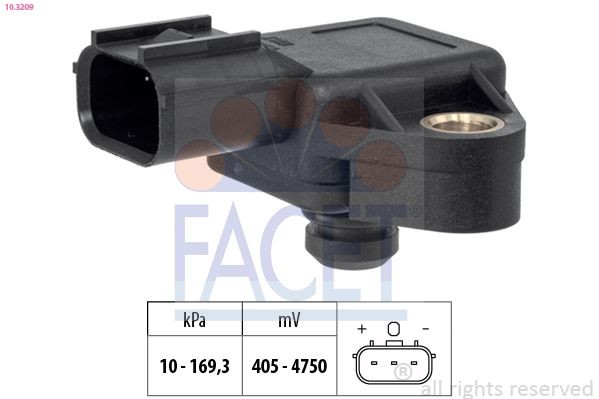 EPS 1.993.209 FACET 103209 Sensor, intake manifold pressure HONDA Civic VIII Saloon (FD, FA) 1.6 125 hp Petrol 2014 price