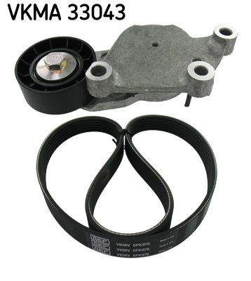 Citroën C4 Belt and chain drive parts - V-Ribbed Belt Set SKF VKMA 33043