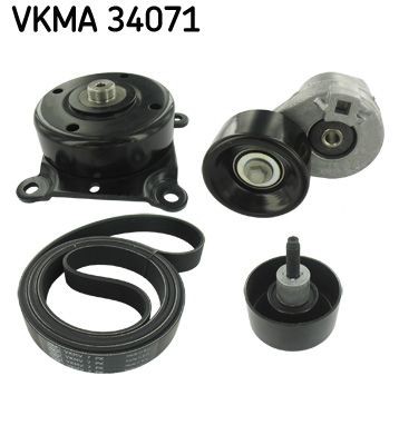 VKM 34071 SKF with fluid friction coupling Length: 2711mm, Number of ribs: 7 Serpentine belt kit VKMA 34071 buy