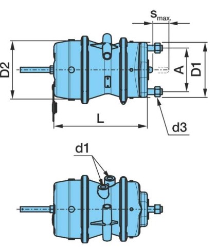 BPW 05.444.42.01.0 Multi-function Brake Cylinder
