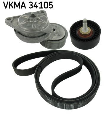 Original SKF VKM 34010 V-ribbed belt kit VKMA 34105 for FORD MONDEO