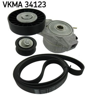 SKF VKMA 34123 SAAB Poly v-belt kit in original quality