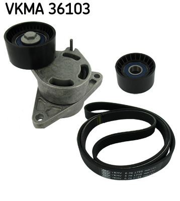 Original VKMA 36103 SKF V-ribbed belt kit RENAULT