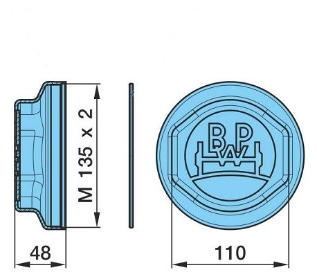 BPW 05.212.25.98.0 Cap, wheel bearing